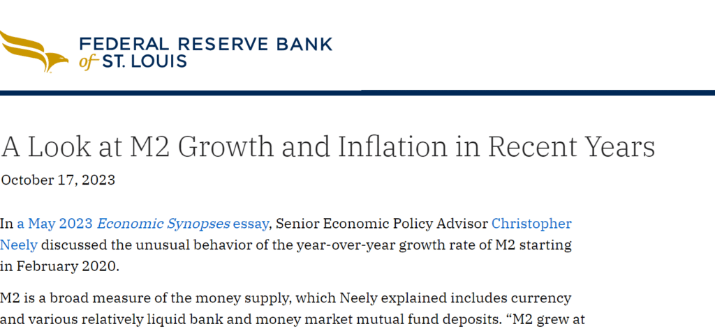 Fed M2 supply and inflation article