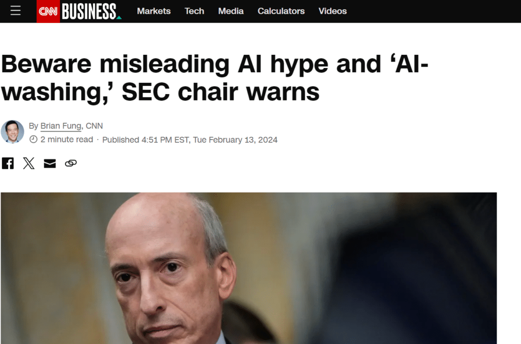 SEC AI washing news CNN