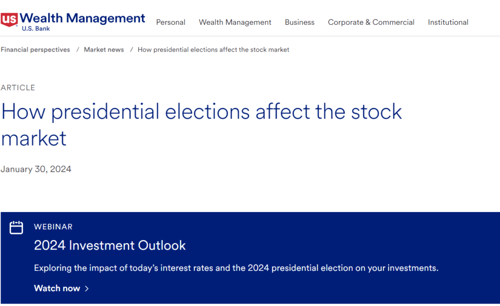 Stock market Crash in election year
